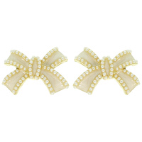 SHORT TAIL BOW RIBBON EARRINGS